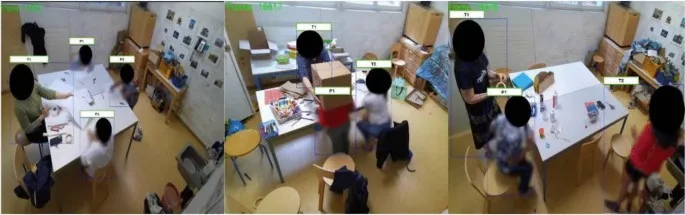 Рис. 1 Пример видеокадров RGB, демонстрирующих обстановку, в которой производились записи