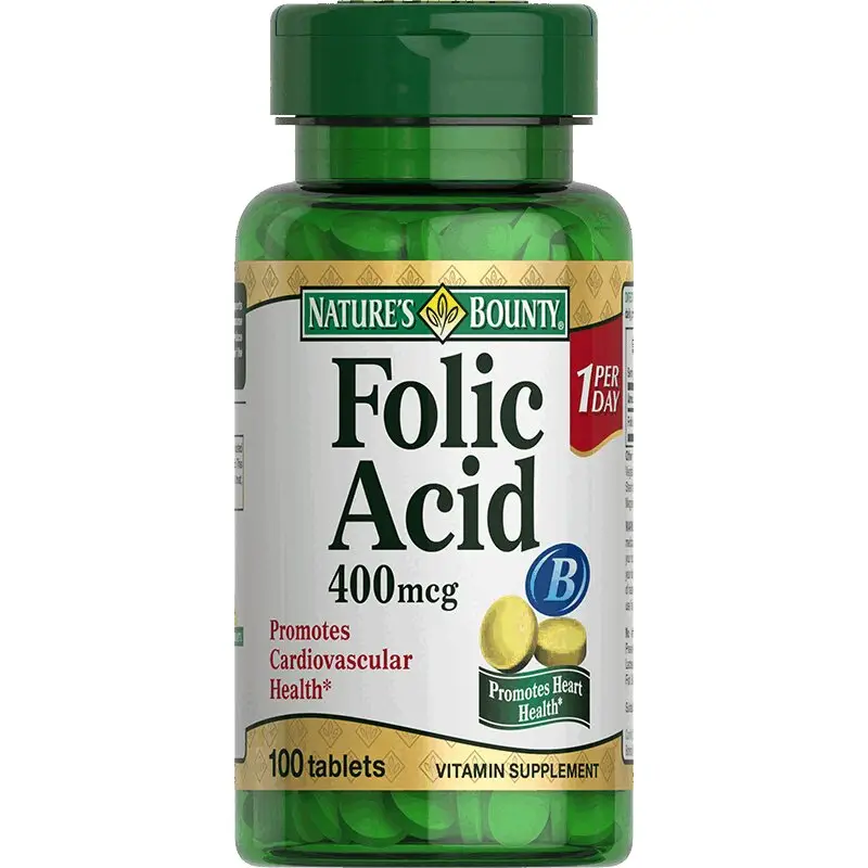 Нэйчес Баунти Фолиевая кислота 400 мкг №100 – поддержка клеток и сердца