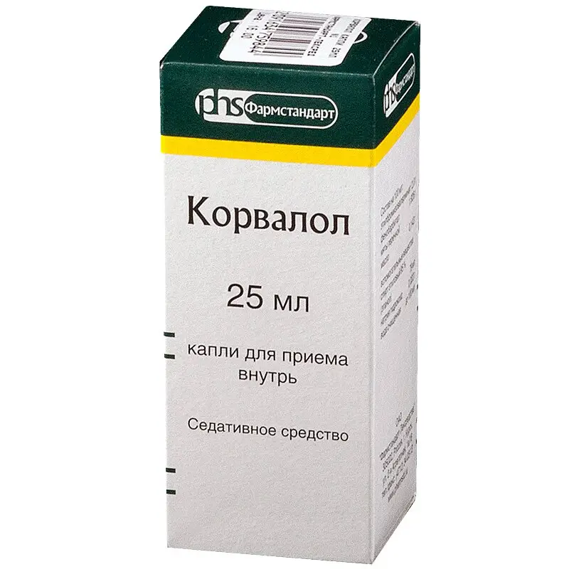 Корвалол капли 25 мл — седативное и спазмолитическое средство