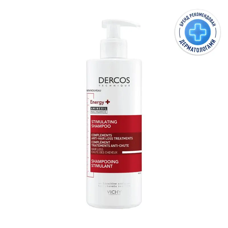 Vichy Dercos Aminexil Energy+ шампунь против выпадения, 400 мл