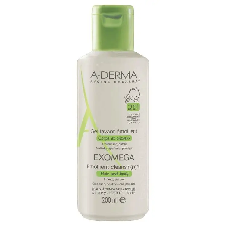А-Дерма Экзомега Контрол Гель Смягчающий Очищающий 2В1 200Мл