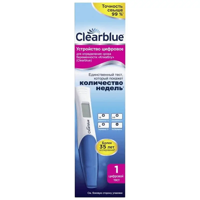 Clearblue цифровой тест на беременность с определением срока