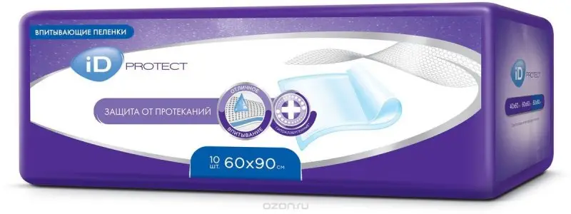 Айди Протект Пеленка впитывающая 60x90 см, 10 шт