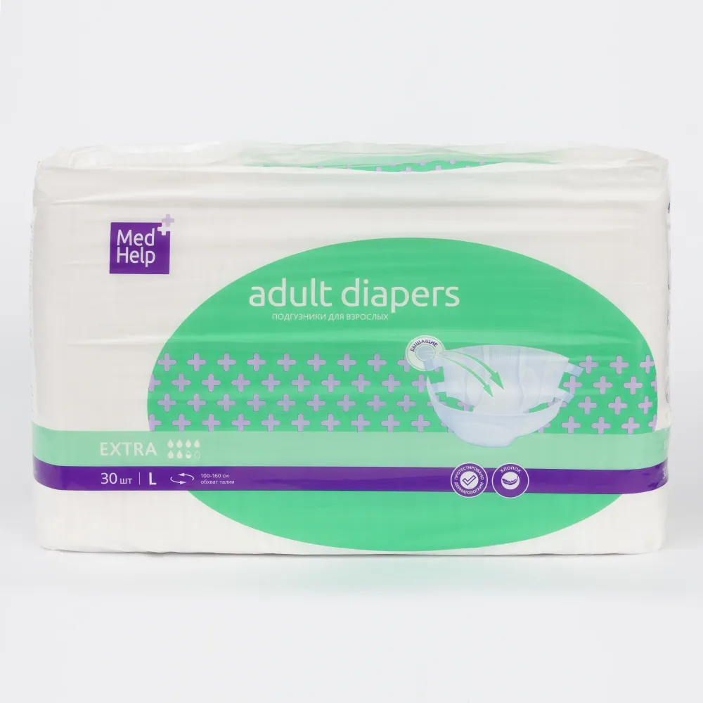 Медхелп Подгузники для взрослых L №30 – защита и комфорт