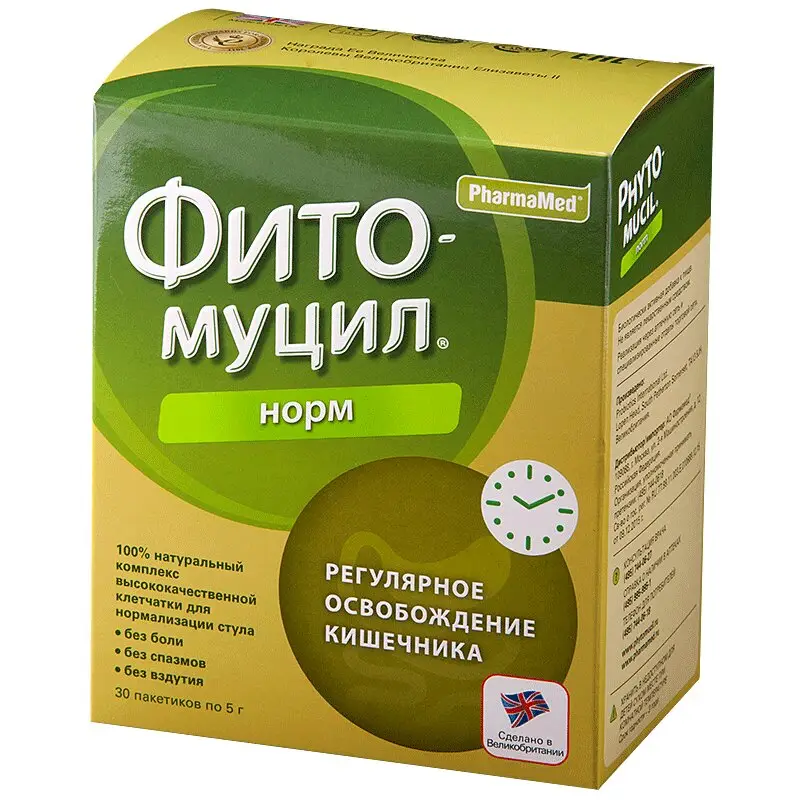 Фитомуцил Норм – натуральное средство от запоров 30 пак.
