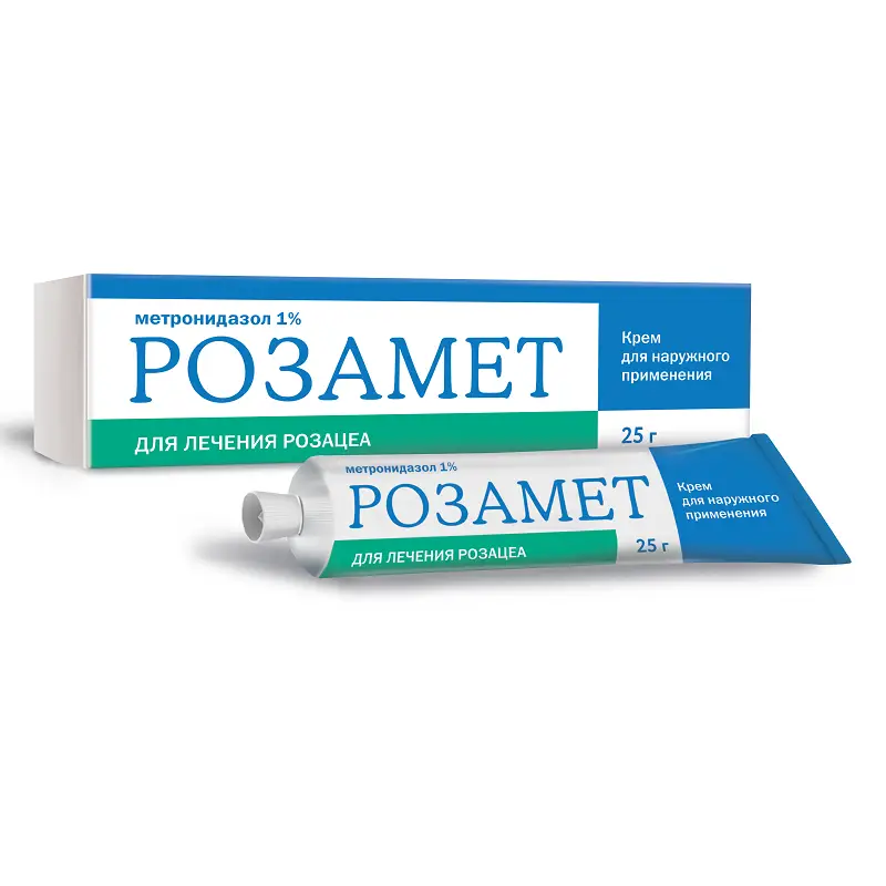 Розамет крем 1% 25 г – противовоспалительный уход при розацеа