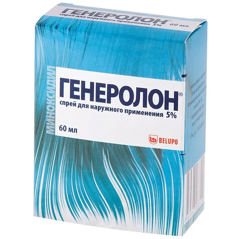 Генеролон Спрей 5% 60 мл — средство против выпадения волос