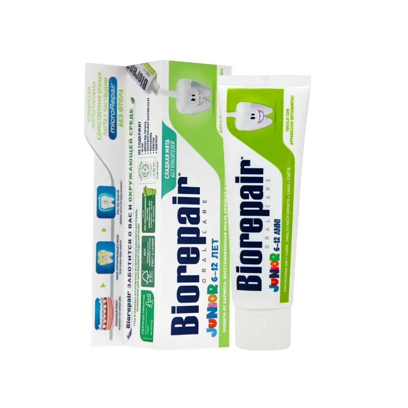 Биорипейр Джуниор Зубная Паста Мята 75 мл для детей