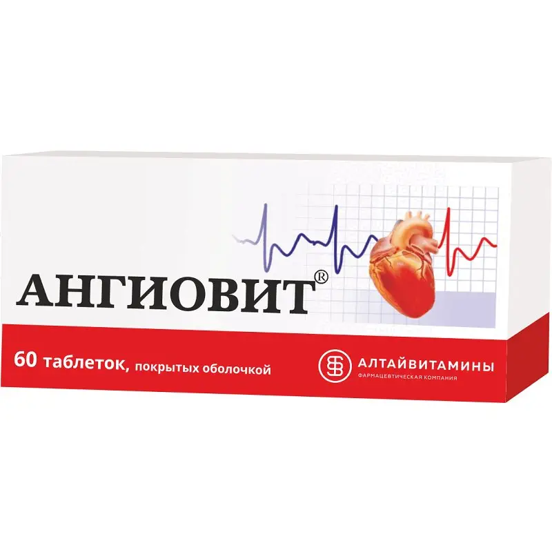 Ангиовит №60 — витамины B6, B9, B12 для сердца и сосудов