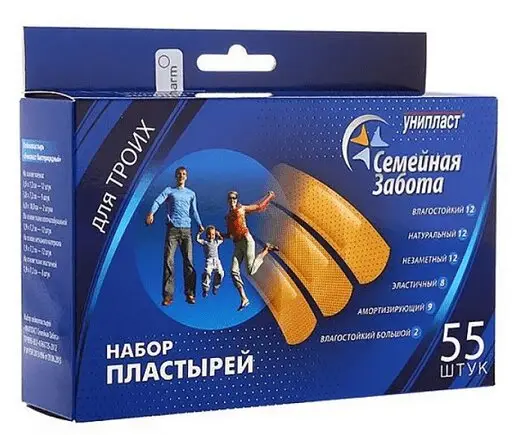Лейкопластырь Унипласт Семейная Забота №55 — универсальный набор