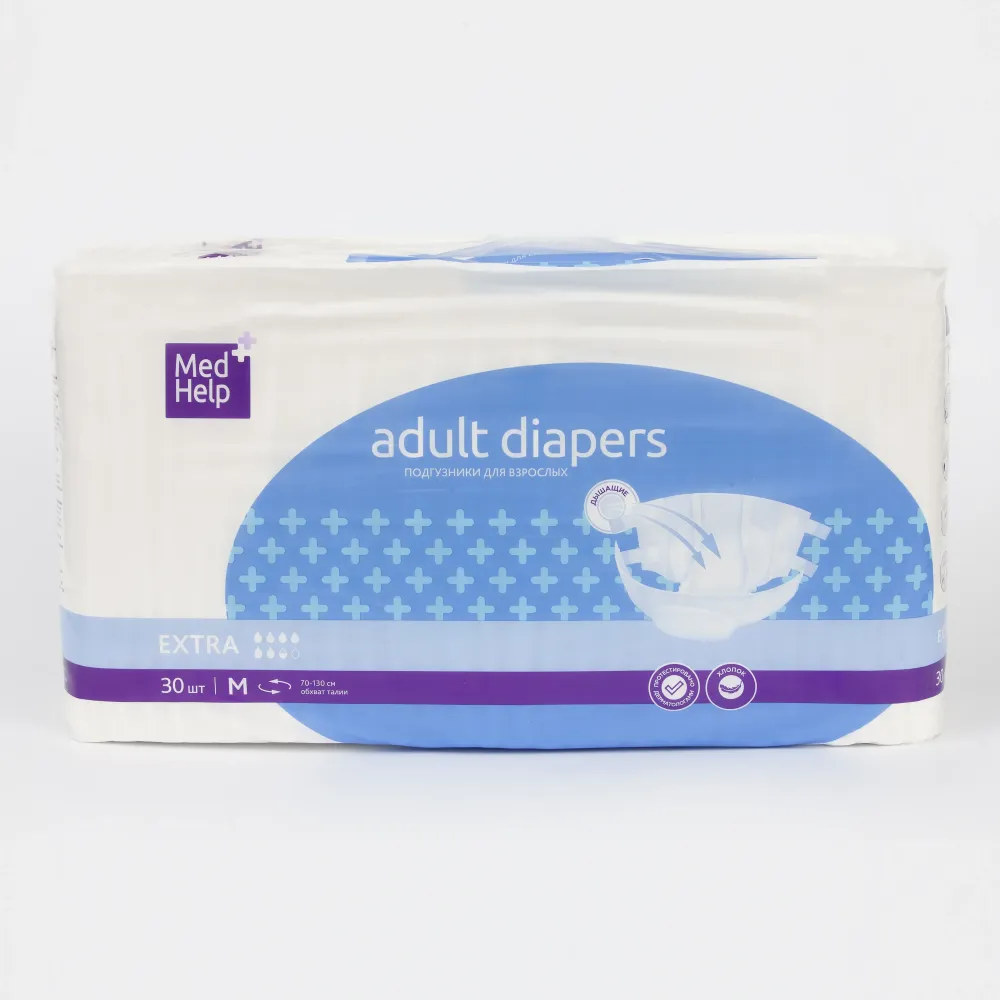 Медхелп Подгузники для взрослых M №30 — защита и комфорт