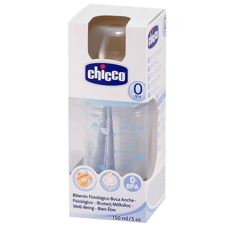 Бутылочка Chicco Well Being Boy 150 мл, латексная соска