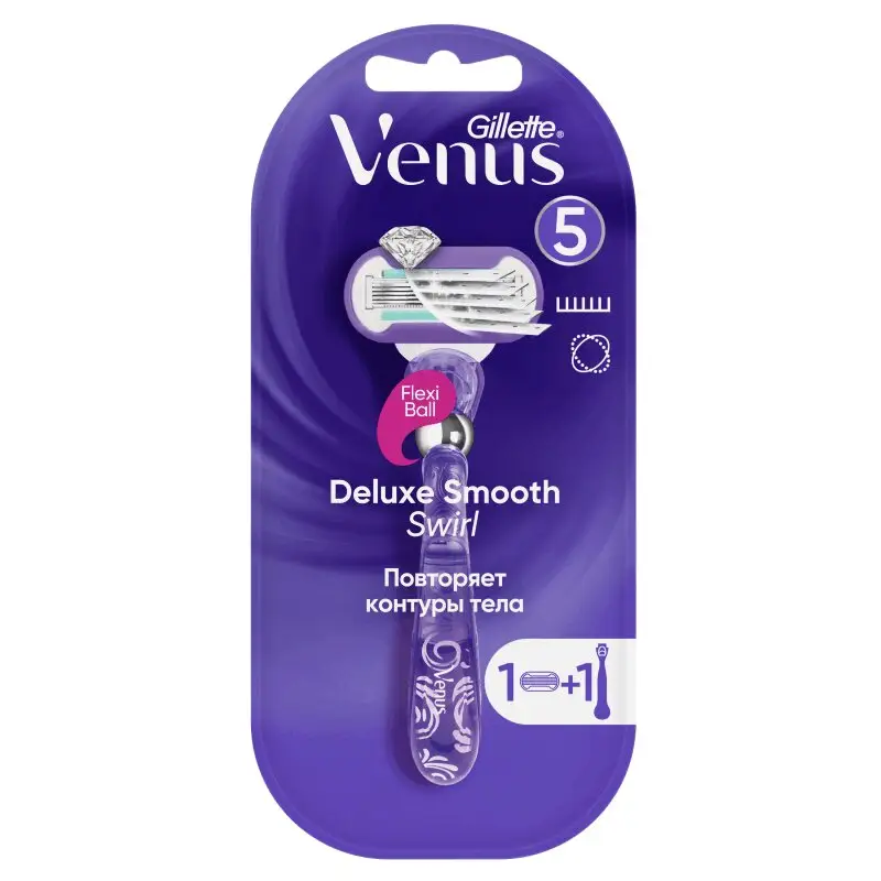Gillette Venus Swirl — женская бритва с FlexiBall и 5 лезвиями