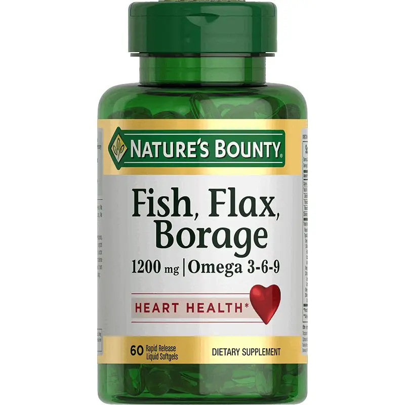 Nature's Bounty Омега 3-6-9 1200 мг №60 – для здоровья сердца и кожи