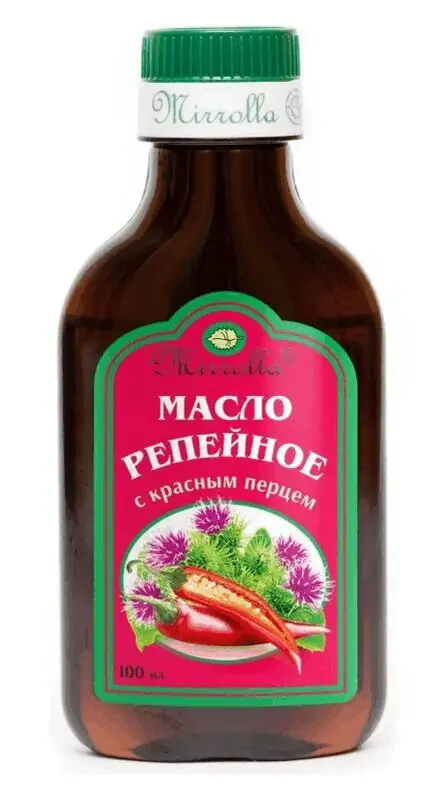 Репейное масло с красным перцем для роста и укрепления волос