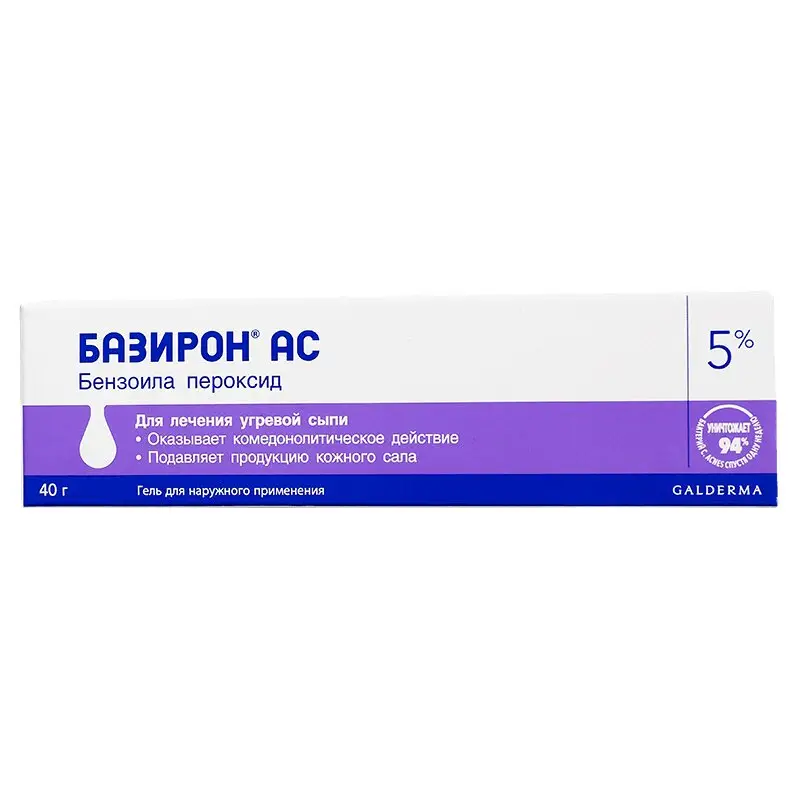 Базирон АС 5% гель от акне – эффективное средство для жирной кожи
