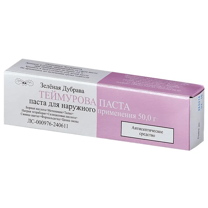 Теймурова паста 50 г — антисептическое средство для кожи
