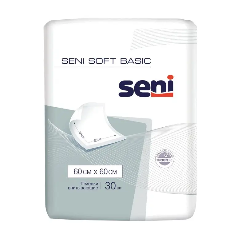 Seni Soft Basic пеленки 60x60 см №30 — защита и комфорт