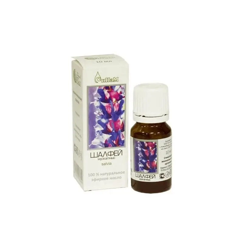 Мускатный шалфей эфирное масло 10 мл для ароматерапии