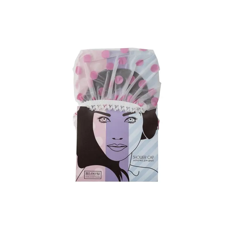 Bloom Collection шапочка для душа Розовый горошек