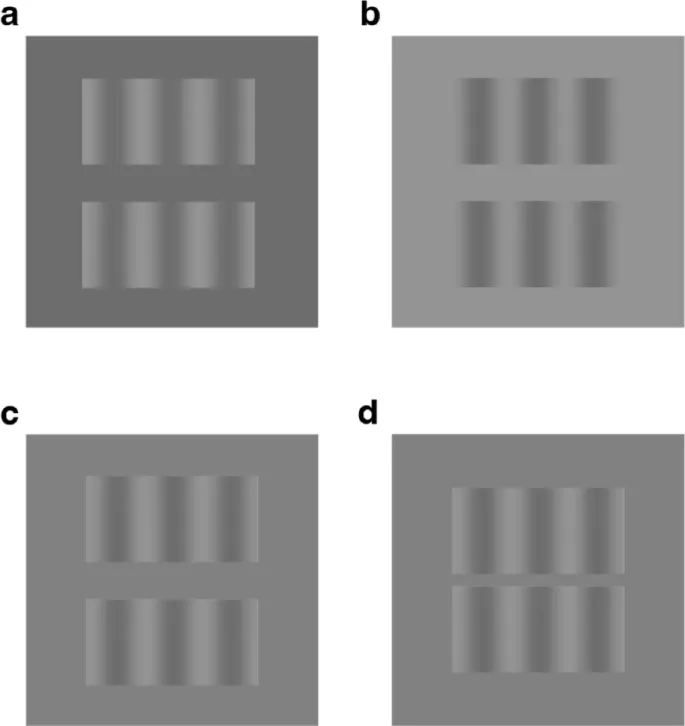 Рисунок 1: Иллюстрация визуального фантомного эффекта и контрольных условий.