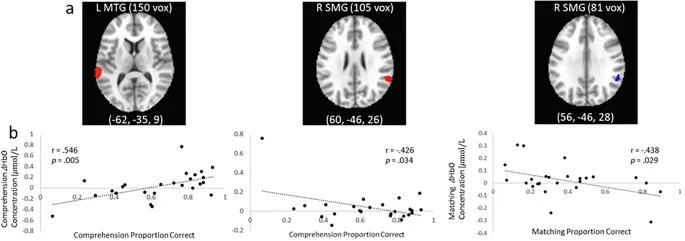 Рисунок 4: Корреляция между нейронной активацией и поведенческой производительностью.