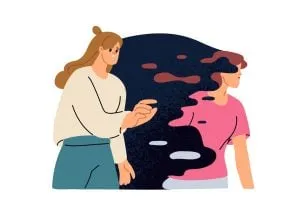 Женщина с чувством облегчения