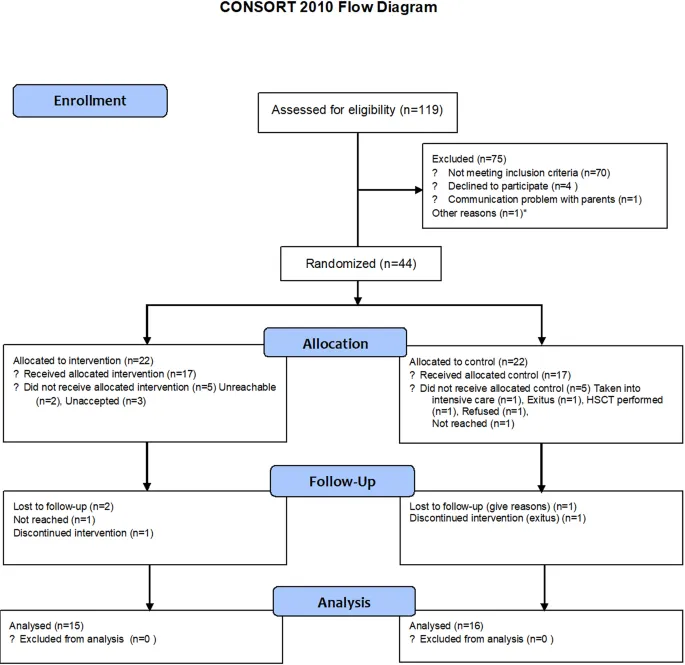 Рисунок 1: Блок-схема исследования по стандарту CONSORT