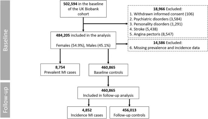 Рисунок 1. Схема потока участников исследования