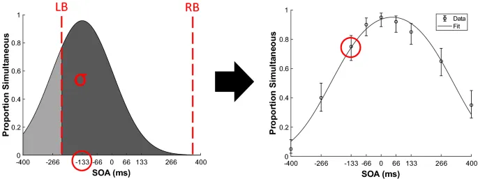 Рисунок 1: Модель наблюдателя для описания восприятия одновременности